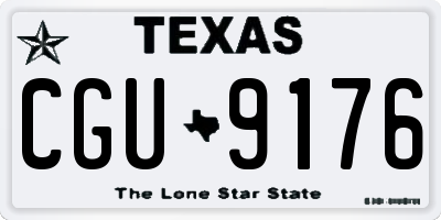 TX license plate CGU9176