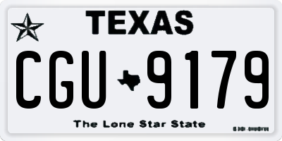 TX license plate CGU9179