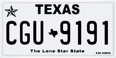 TX license plate CGU9191