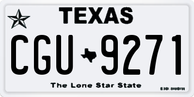 TX license plate CGU9271