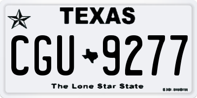 TX license plate CGU9277
