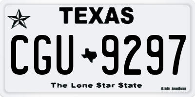 TX license plate CGU9297