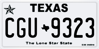 TX license plate CGU9323