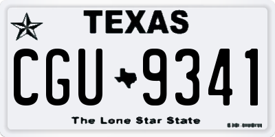 TX license plate CGU9341