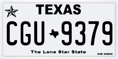 TX license plate CGU9379