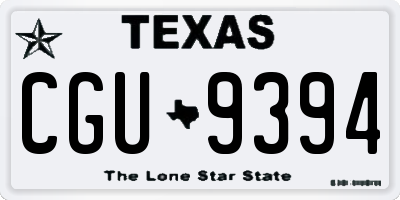 TX license plate CGU9394