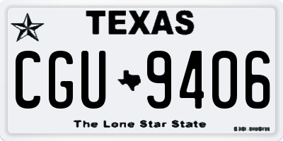 TX license plate CGU9406