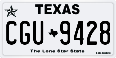 TX license plate CGU9428