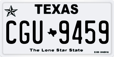 TX license plate CGU9459