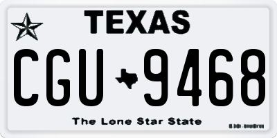 TX license plate CGU9468