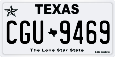 TX license plate CGU9469