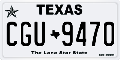 TX license plate CGU9470