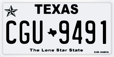 TX license plate CGU9491