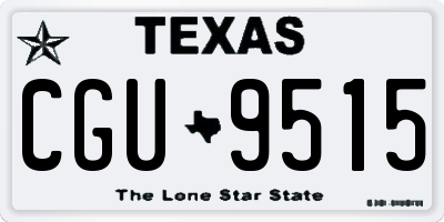 TX license plate CGU9515