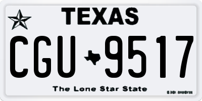 TX license plate CGU9517