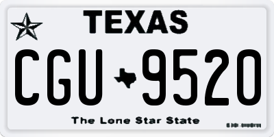 TX license plate CGU9520
