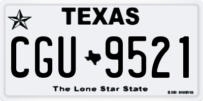 TX license plate CGU9521