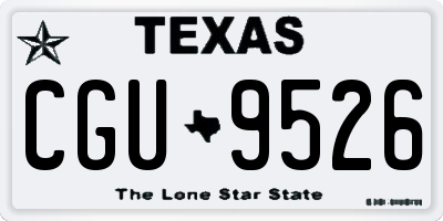 TX license plate CGU9526