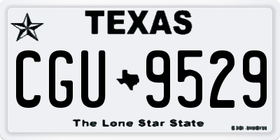 TX license plate CGU9529