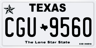 TX license plate CGU9560