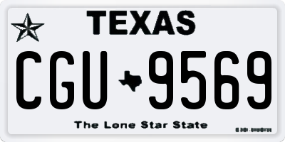 TX license plate CGU9569
