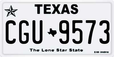 TX license plate CGU9573