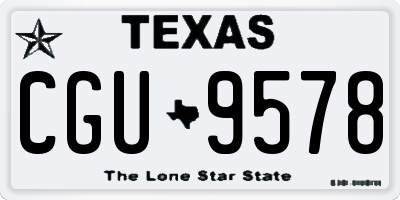 TX license plate CGU9578