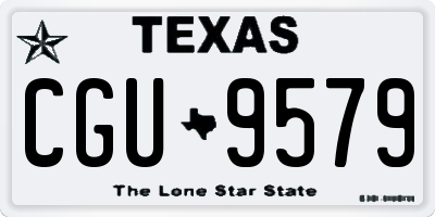 TX license plate CGU9579