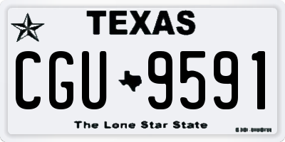 TX license plate CGU9591