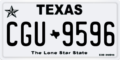TX license plate CGU9596