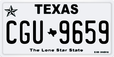 TX license plate CGU9659