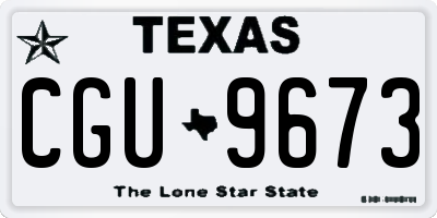 TX license plate CGU9673