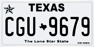TX license plate CGU9679
