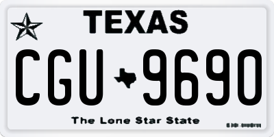 TX license plate CGU9690