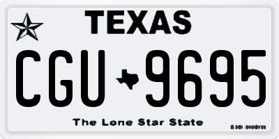 TX license plate CGU9695