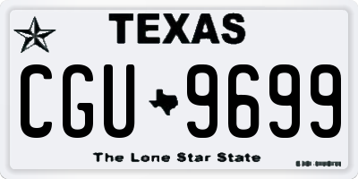 TX license plate CGU9699