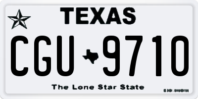 TX license plate CGU9710