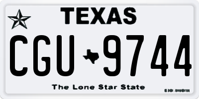 TX license plate CGU9744
