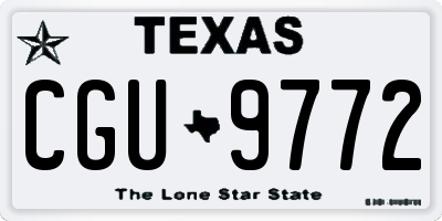 TX license plate CGU9772