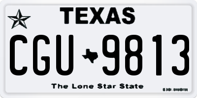 TX license plate CGU9813
