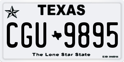 TX license plate CGU9895