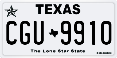 TX license plate CGU9910