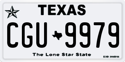 TX license plate CGU9979