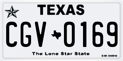 TX license plate CGV0169