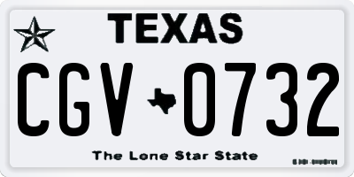 TX license plate CGV0732