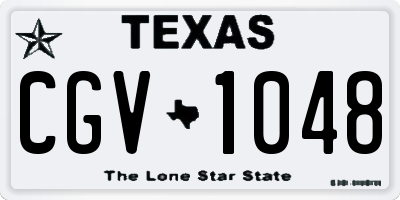 TX license plate CGV1048