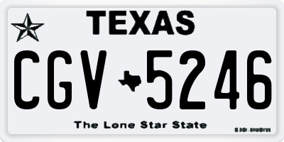 TX license plate CGV5246