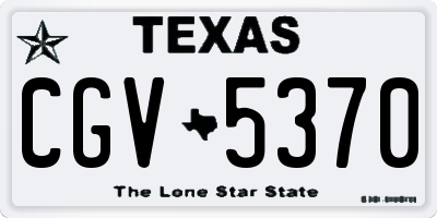 TX license plate CGV5370