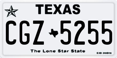 TX license plate CGZ5255