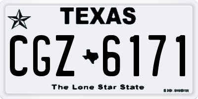 TX license plate CGZ6171